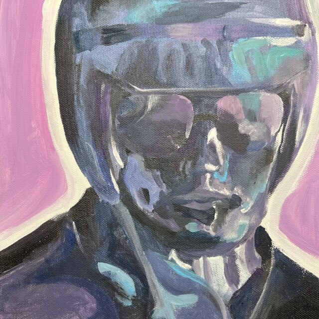 Isaac Terminator T1000 painting